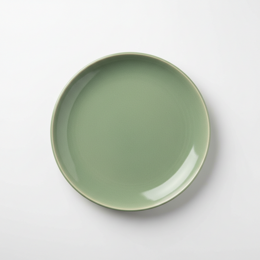 Sibelon Handmade Ceramic Dinner Plate - Sage Green