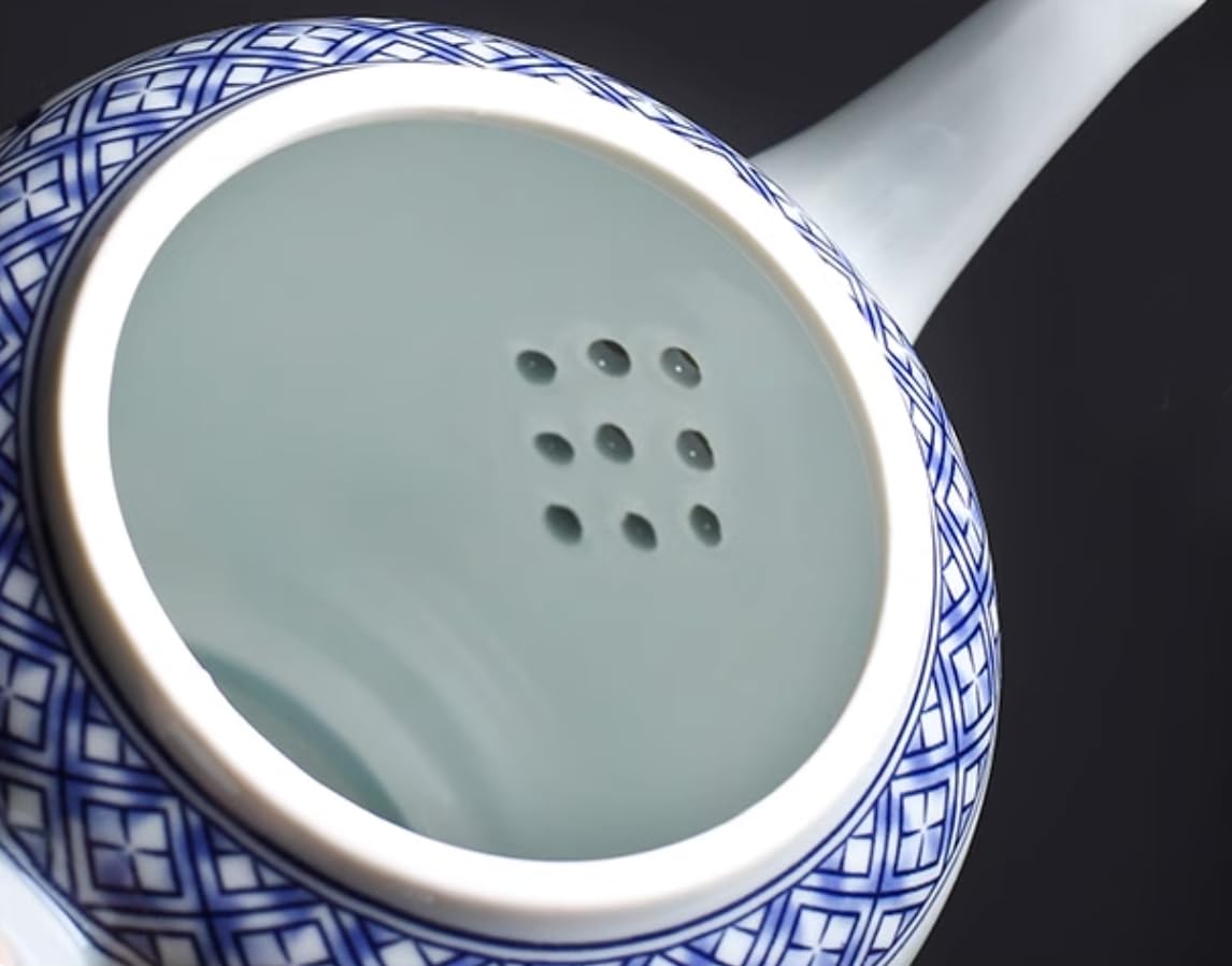 Sibelon Blue and White Ceramic Teapot 28 oz Tea Coffee Pot with Lid